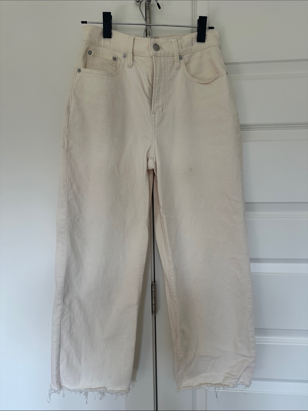 Madewell Perfect Vintage WideLeg Crop Jean, Off White